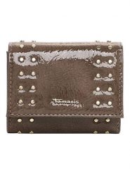 Tamaris Portfel "Georgina" w kolorze szarobrązowym - 10,5 x 9 x 3 cm rozmiar: onesize. Brązowe portfele Tamaris, bez wzorów, z lakierowanej skóry. Za 43.99 zł.