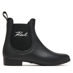 Kalosze KARL LAGERFELD. Czarne kalosze KARL LAGERFELD, bez wzorów. Za 449.99 zł.