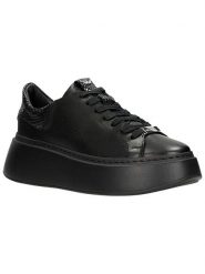Wojas Skórzane sneakersy w kolorze czarnym rozmiar: 39. Czarne trampki Wojas, bez wzorów, ze skóry, bez zapięcia. Za 318.47 zł.