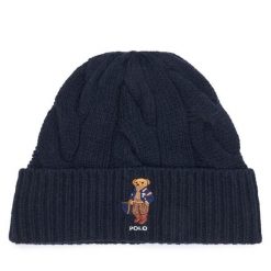 Czapka Polo Ralph Lauren. Niebieskie czapki Polo Ralph Lauren, bez wzorów. Za 419.99 zł.