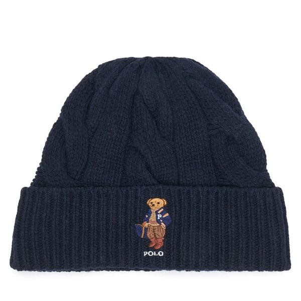Czapka Polo Ralph Lauren. Niebieskie czapki Polo Ralph Lauren, bez wzorów. Za 419.99 zł.