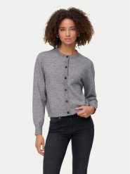 ONLY Kardigan Camille 15349639 Szary Regular Fit. Szare kardigany Only, s, bez wzorów, z syntetyku. Za 159.99 zł.