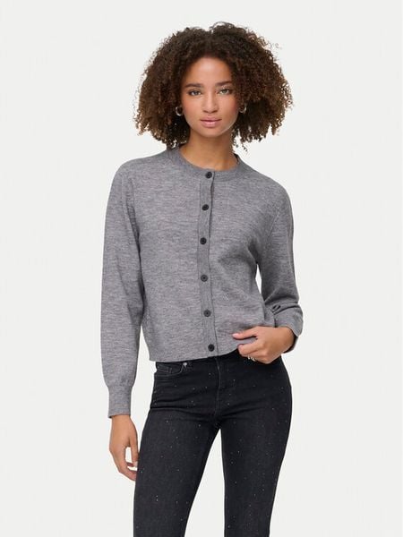 ONLY Kardigan Camille 15349639 Szary Regular Fit. Szare kardigany Only, s, bez wzorów, z syntetyku. Za 159.99 zł.