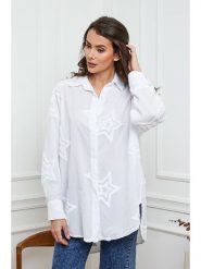 Fleur de Lin Koszula w kolorze białym rozmiar: M. Białe koszule Fleur de Lin, m, bez wzorów, z bawełny, bez kołnierzyka, bez ramiączek. Za 114.98 zł.