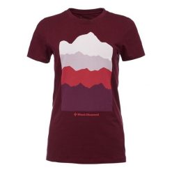Koszulka turystyczna Damska Black Diamond Vista T-shirt. Czerwone t-shirty Black Diamond, s, bez wzorów, bez kołnierzyka, bez ramiączek. Za 212.00 zł.