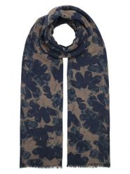 Ilse Jacobsen Wełniany szal w kolorze beżowo-granatowym - 200 x 100 cm rozmiar: onesize. Brązowe szaliki Ilse Jacobsen, bez wzorów, ze skóry. Za 152.99 zł.