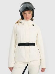 4F Kurtka narciarska w kolorze kremowym rozmiar: M. Brązowe kurtki narciarskie 4f, m, bez wzorów, z tkaniny, bez kaptura, narciarskie, Dermizax. Za 1,003.18 zł.