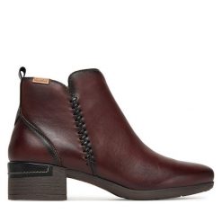 Botki Pikolinos. Brązowe botki Pikolinos, bez wzorów, bez obcasa, na słupku, bez zapięcia. Za 659.99 zł.
