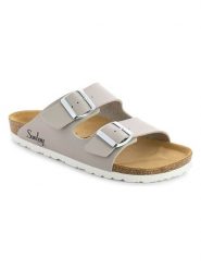 Sunbay Klapki "Trefle" w kolorze szarym rozmiar: 38. Szare klapki Sunbay, bez wzorów, z otwartym noskiem, bez obcasa. Za 130.50 zł.