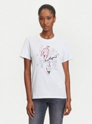KARL LAGERFELD T-Shirt A3W17099 Biały Regular Fit. Białe t-shirty KARL LAGERFELD, xl, bez wzorów, z bawełny, bez kołnierzyka, bez ramiączek. Za 529.99 zł.