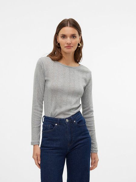 Vero Moda Koszulka w kolorze szarym rozmiar: M. Szare bluzki Vero Moda, m, bez wzorów, z bawełny, bez kołnierzyka, bez ramiączek. Za 61.95 zł.