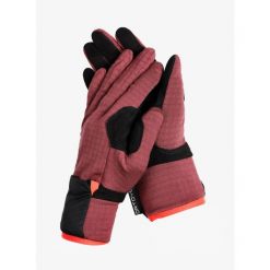 Rękawice skiturowe damskie Ortovox Fleece Grip Cover Glove. Czerwone rękawiczki ORTOVOX, bez wzorów. Za 214.99 zł.