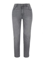 Jeansy damskie, Mom Fit, D-FENCY. Szare jeansy Volcano, s, bez wzorów. Za 169.99 zł.