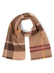 Barbour szalik wełniany Kobiety Wełna brązowy, 48. Brązowe szaliki Barbour, bez wzorów, z wełny, eleganckie. Za 399.95 zł.
