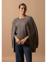 Perfect Cashmere Kaszmirowy kardigan "Pearl" w kolorze szarobrązowym rozmiar: L. Brązowe kardigany Perfect Cashmere, l, bez wzorów, z kaszmiru. Za 390.00 zł.