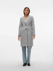 Vero Moda Płaszcz przejściowy "Blaza" w kolorze szarym rozmiar: M. Szare płaszcze Vero Moda, m, bez wzorów, z wełny, bez kaptura. Za 123.25 zł.