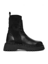 G-Star Raw Sztyblety EO-DEMET Czarny. Czarne botki G-Star Raw, bez wzorów, ze skóry, bez obcasa, na płaskiej podeszwie, bez zapięcia. Za 449.99 zł.