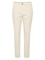 SAINT TROPEZ Spodnie chino "Phila" w kolorze kremowym rozmiar: L. Brązowe spodnie materiałowe Saint Tropez, na co dzień, l, bez wzorów, z bawełny. Za 105.63 zł.