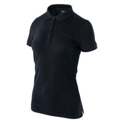 Koszulka polo damska Hi-Tec Lady Romso - czarna, Rozmiar M. Czarne bluzki Hi-tec, m, bez wzorów, z bawełny, bez kołnierzyka, bez ramiączek. Za 54.99 zł.
