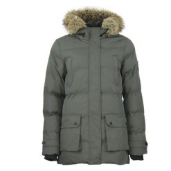 Parka dla kobiet Peak Mountain. Zielone parki Peak Mountain, s, z futra, bez kaptura. Za 314.50 zł.