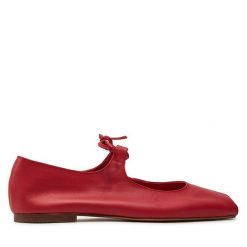 Baleriny Balagan. Czerwone baleriny BALAGAN, bez wzorów, bez obcasa. Za 379.99 zł.