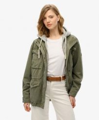 Superdry Bluza z kapturem Jersey Military – Chive Green. Zielone bluzy Superdry, bez wzorów, z bawełny, z kapturem. Za 422.50 zł.