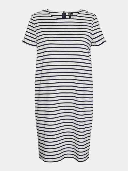 Vero Moda Sukienka codzienna Abby 10304718 Biały Regular Fit. Białe sukienki Vero Moda, na co dzień, m, bez wzorów, z syntetyku, bez kołnierzyka, bez ramiączek, proste. Za 59.99 zł.