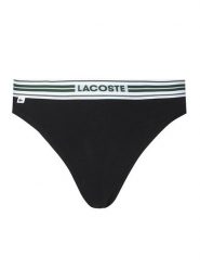 Lacoste Stringi 8F5198 Czarny. Czarne stringi Lacoste, bez wzorów, z bawełny. Za 119.99 zł.