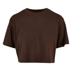 Krótka Koszulka Damska Oversize Crop. Brązowe bluzki Urban Classics, xl, bez wzorów, sportowe, bez kołnierzyka, bez ramiączek. Za 54.99 zł.