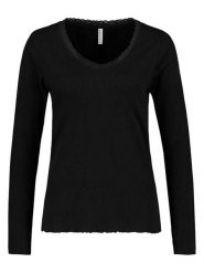 Eight2Nine Koszulka w kolorze czarnym rozmiar: S. Czarne bluzki Eight2Nine, s, bez wzorów, z koronki, bez kołnierzyka, bez ramiączek. Za 43.99 zł.