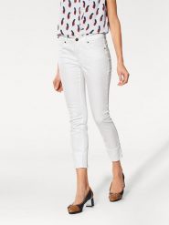 Heine Dżinsy - Slim fit - w kolorze białym rozmiar: 48. Białe jeansy Heine, bez wzorów. Za 165.99 zł.