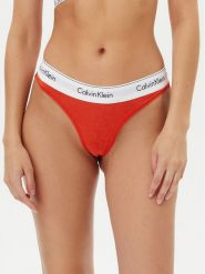 Calvin Klein Underwear Stringi 0000F3786E Czerwony. Czerwone stringi Calvin Klein Underwear, bez wzorów, z bawełny. Za 59.99 zł.