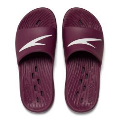Klapki basenowe damskie Speedo Slides One Piece Af. Czerwone klapki Speedo, bez wzorów, bez obcasa. Za 127.22 zł.