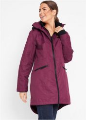 Wodoodporna kurtka outdoorowa z kapturem w optyce 2 w 1, idealna na okres przejściowy. Fioletowe kurtki sportowe bonprix, s, bez wzorów, z kapturem. Za 329.99 zł.