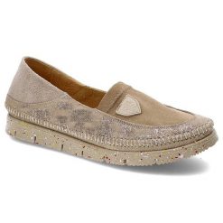 Beżowe Półbuty Maciejka Wygodne Skórzane Buty Damskie. Brązowe baleriny Maciejka, bez wzorów, ze skóry, bez obcasa, na platformie. Za 259.00 zł.
