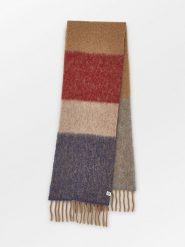 Becksöndergaard Szal w kolorze karmelowo-bordowo-granatowym - 200 x 35 cm rozmiar: onesize. Brązowe szaliki Becksöndergaard, bez wzorów, z materiału. Za 295.99 zł.