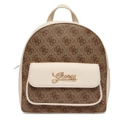 Plecak Guess. Brązowe plecaki Guess, z aplikacjami. Za 324.99 zł.