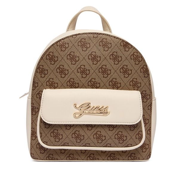 Plecak Guess. Brązowe plecaki Guess, z aplikacjami. Za 324.99 zł.