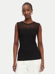 Rinascimento Top CFM0012239003 Czarny Slim Fit. Czarne topy Rinascimento, l, bez wzorów, z syntetyku, bez kołnierzyka, bez ramiączek. Za 279.99 zł.