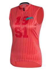 Protective Top kolarski w kolorze różowym rozmiar: 38. Różowe topy Protective, bez wzorów, z materiału, bez kołnierzyka, bez ramiączek. Za 176.45 zł.