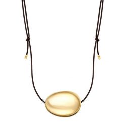 Yokoamii Naszyjnik z brazowej skóry Naszyjniki 1 ct Damski. Brązowe naszyjniki Yokoamii, pozłacane. Za 159.99 zł.