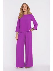 Made of emotion Spodnie w kolorze fioletowym rozmiar: M. Różowe spodnie materiałowe Made Of Emotion, m, bez wzorów, z materiału. Za 179.99 zł.