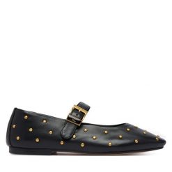 Baleriny Tommy Hilfiger. Czarne baleriny TOMMY HILFIGER, bez wzorów, bez obcasa. Za 649.99 zł.