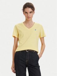 Beverly Hills Polo Club T-Shirt P-SS26W-TS5165188 Żółty Regular Fit. Żółte koszulki polo Beverly Hills Polo Club, xs, bez wzorów, z bawełny, bez kołnierzyka, bez ramiączek. Za 139.99 zł.