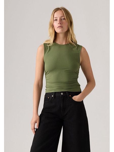 Levi's Top w kolorze zielonym rozmiar: M. Zielone topy Levi's®, m, bez wzorów, bez kołnierzyka, bez ramiączek. Za 70.08 zł.