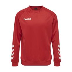 Bluza do piłki ręcznej dla dorosłych Hummel Promo Poly Sweatshirt. Czerwone bluzy sportowe Hummel, xl, bez wzorów, bez kaptura. Za 137.50 zł.