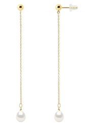 Mitzuko Złote kolczyki z perłami rozmiar: onesize. Białe kolczyki Mitzuko, z perłą, złote. Za 739.99 zł.