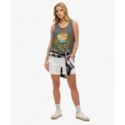 Damski tank top Superdry Psych. Brązowe bielizna sportowa Superdry, bez wzorów. Za 147.50 zł.
