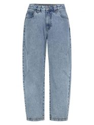 Sublevel Dżinsy - Mom fit - w kolorze błękitnym rozmiar: XS. Niebieskie jeansy Sublevel, xs, z aplikacjami. Za 118.84 zł.