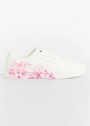 Sneakersy marki Kangaroos z nadrukiem w kwiaty. Białe obuwie sportowe bonprix, bez zapięcia. Za 142.99 zł.